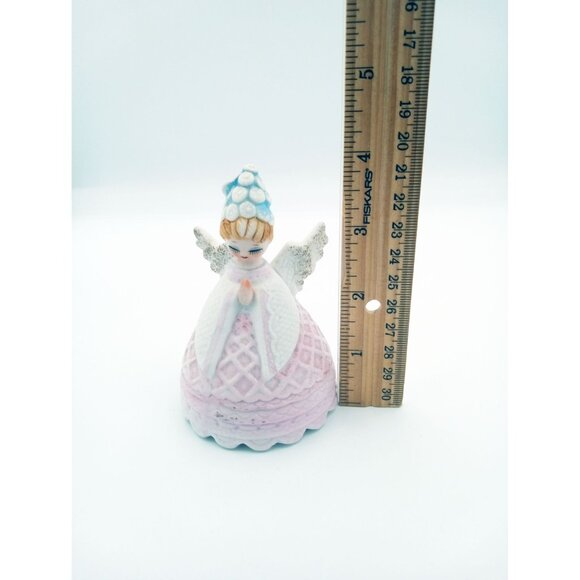 Bell Lefton China Hand Painted Praying Angel 4 Inch Porcelain Vintage Christmas - Picture 2 of 14